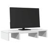 VidaXL Support de moniteur réglable blanc bois d'ingénierie, support de moniteur réglable, support pour écran d'ordinateur, 854625