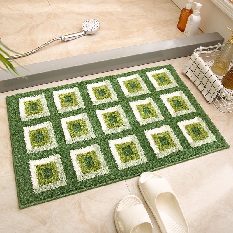Geometric Jacquard Bathroom Slip-resistant Mat Moisture-wicking Floor Mat Door Mat Slip-resistant Floor Mat Bedroom Rug
