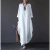 Loose Plus Size Women's Cotton and Linen Long Skirt Dress