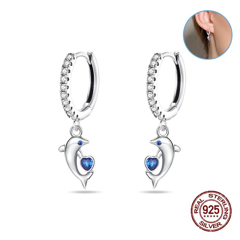 Damen Kupfer Ohrringe Rosa Liebe Sterne Muschel Süße Blume Süß Romantisch Date Party Hochzeit Exquisiter Schmuck Geschenke