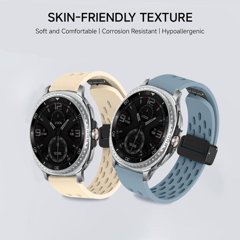 Magnetický řemínek pro Samsung Galaxy Watch 8 Classic 46mm Silikonový Sportovní Prodyšný Correa Náramek Galaxy Watch 8 44mm 40mm Řemínek