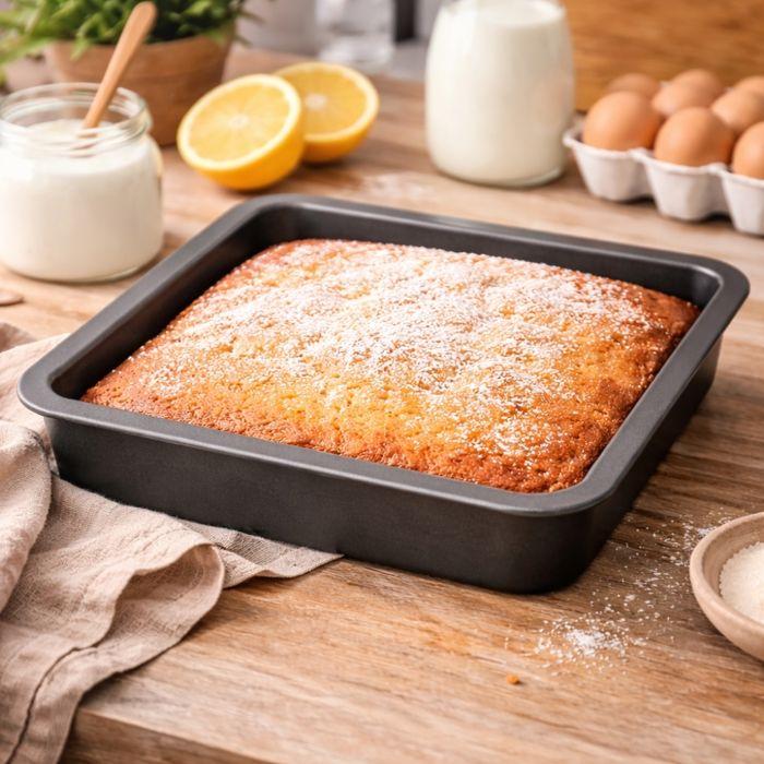 Square Cake Pan - SIROCO - 22.5 Cm - Carbon Steel - Non-stick - Resistant Up To 280°C