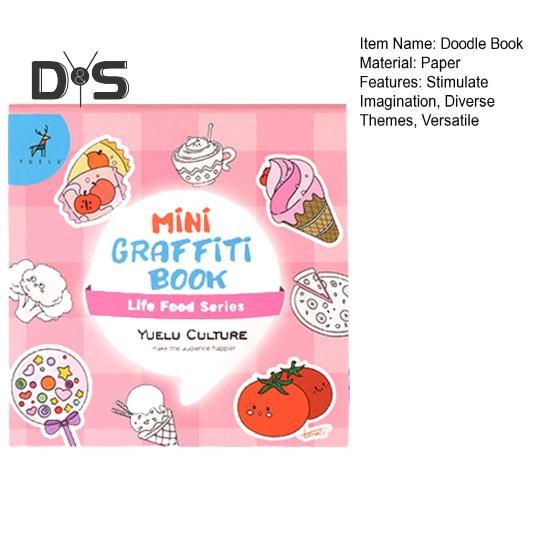 Kids Doodle Book Kids 5 Themes 50 Pictures Stimulate Imagination Portable Mini Graffiti Book with Simple Patterns