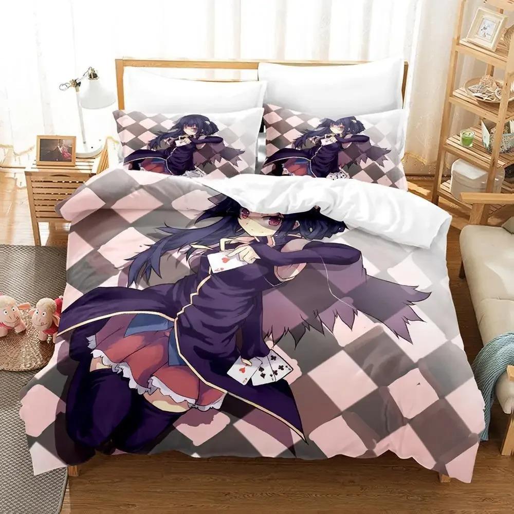 Cozy Durable Single Twin Full Queen King New Game No Life Sora and Shiro Size Bed Adult Kid Bedroom Sets Quilt