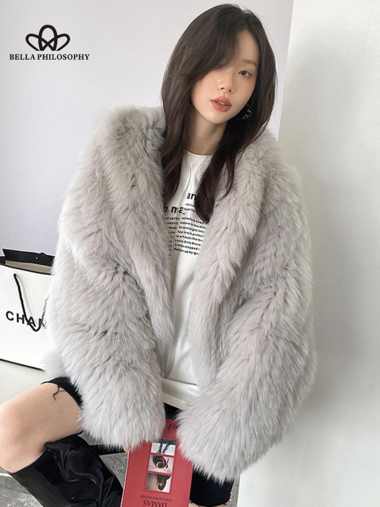 Kvinne Vinter Langermede Klær Mote Fuskepelsjakke Elegant Tykk Varm Fuskepelsjakker for kvinner