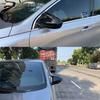 For Peugeot 508      Sharp Corner Mirror Cover ABS Material Bright Black Carbon Fiber