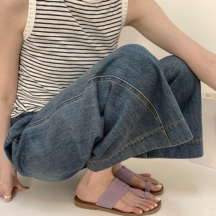 BEI LI XUAN Soft-bottomed Toe Slippers Women's 2025 Summer Wear Sandals Beach Slippers