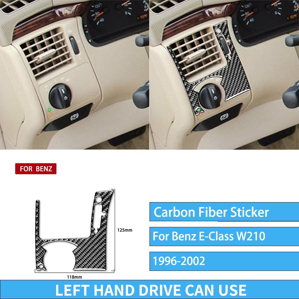Carbon Fiber Car Interior Accessories Center Console Dashboard Gear Full Set Tuning Stickers For Mercedes W210 E Class 1996-2002