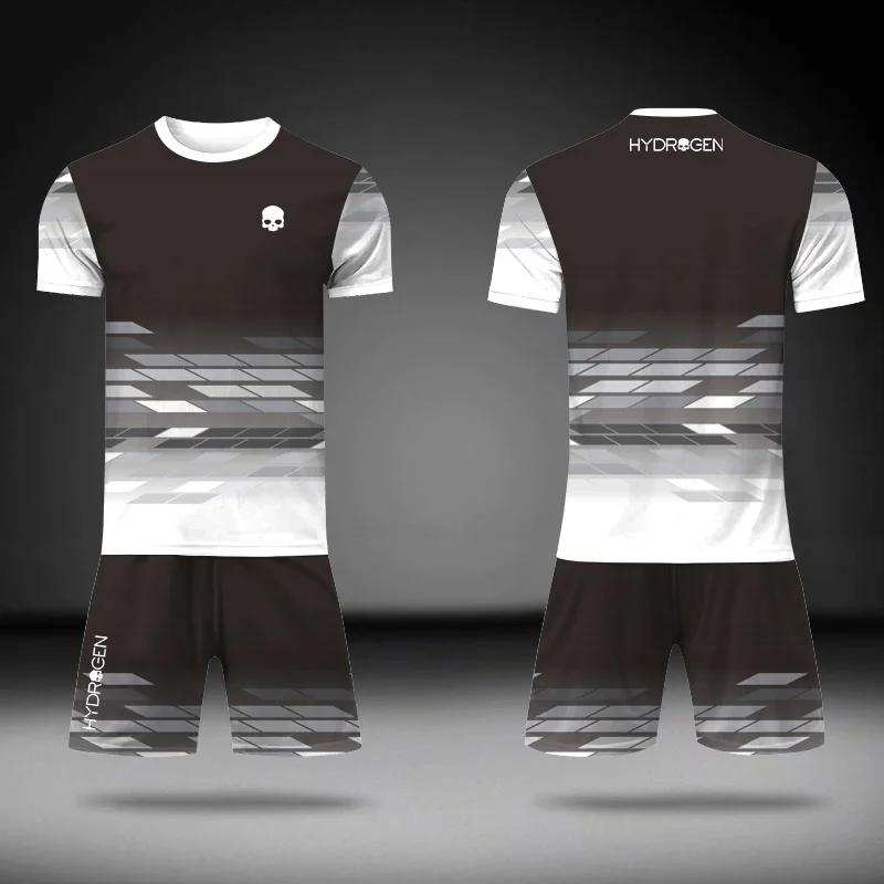 

Летний детский комплект, свободная спортивная одежда, мужская полосатая футболка и шорты, комплект из двух предметов, повседневная одежда для тенниса и баскетбола 160