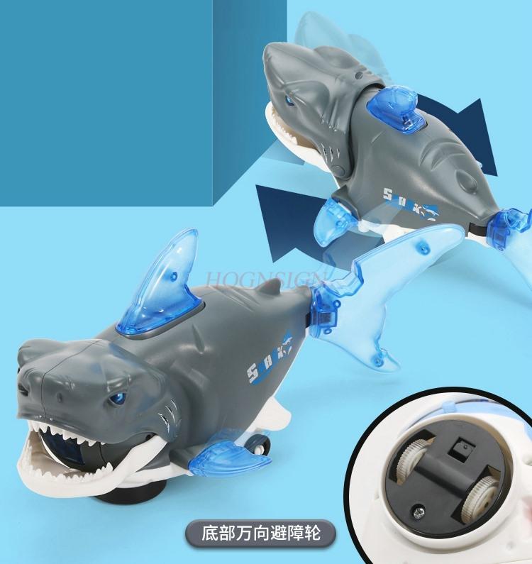 Children's toys with sound and movement, sharks swaying, fish toys with light, music, electric fish gifts