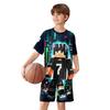 Boys' 3d Printed Game Player T-Shirts Suits - Vibrant Pixel Game Design, Children Clothing Sets, Baby
