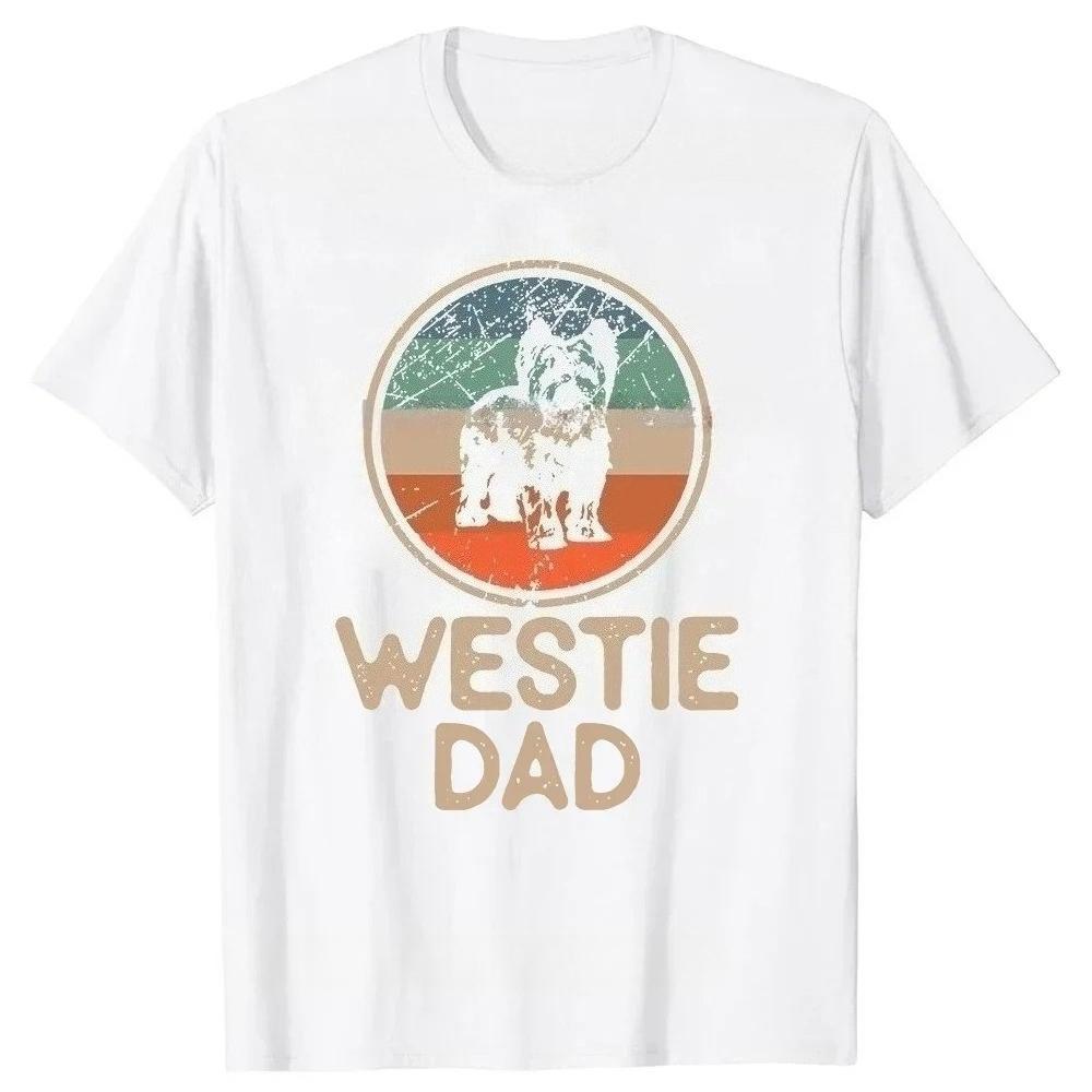 Xmas West Highland White Terrier Christmas Vintage Westie Dad Shirt for Women Dog Lover Gift Short Sleeve Streetwear TShirt Y2K