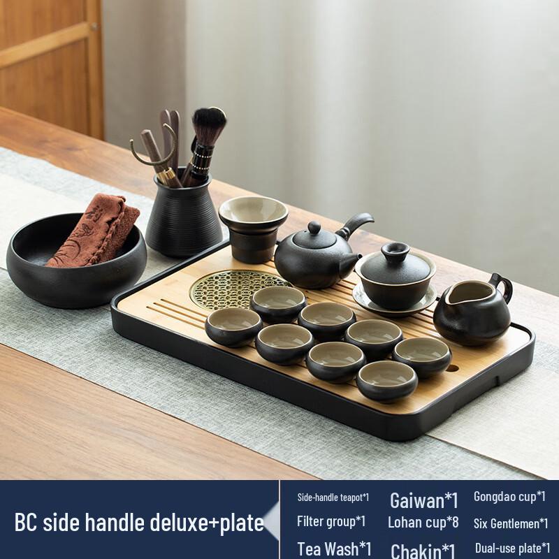 Japanese Black Pottery Kung Fu Tea Set