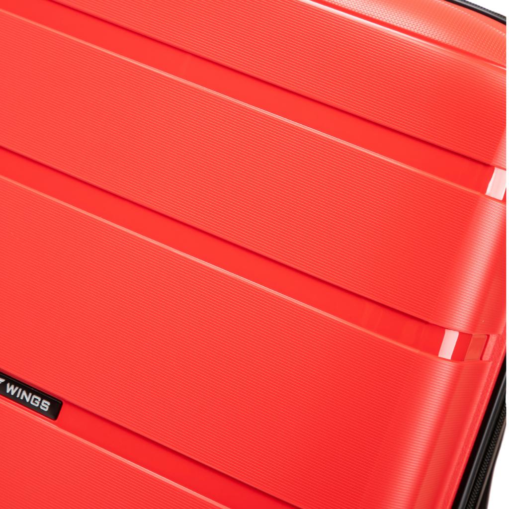 Komplet 3 Walizek Wings Hawfinch 3.0 Polipropylen Red