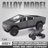 Tesla Cybertruck 1:24 Modello di Auto in Lega pressofusa Pick-up Suono Luci Porta Apribile Bagagliaio Collezionabile Regalo Compleanno Bambini Giocattolo