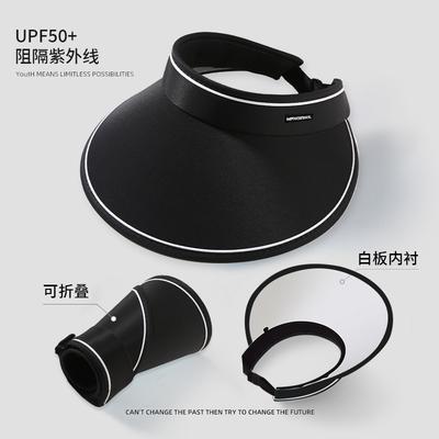 Sunscreen Hat Women's Spring and Summer UV Protection Face Small Sunshade Headband Empty Top Hat Riding Sun Hat Children