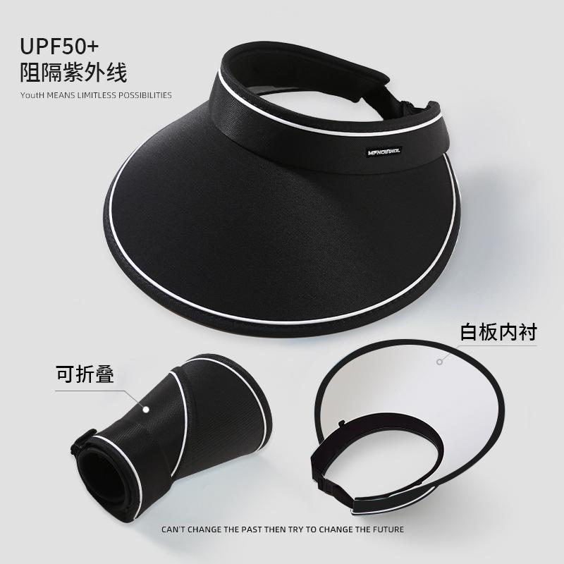 Korean-style sun protection hat for women, spring and summer UV protection, face-slimming sunshade headband, open-top hat, cycling sun hat for women