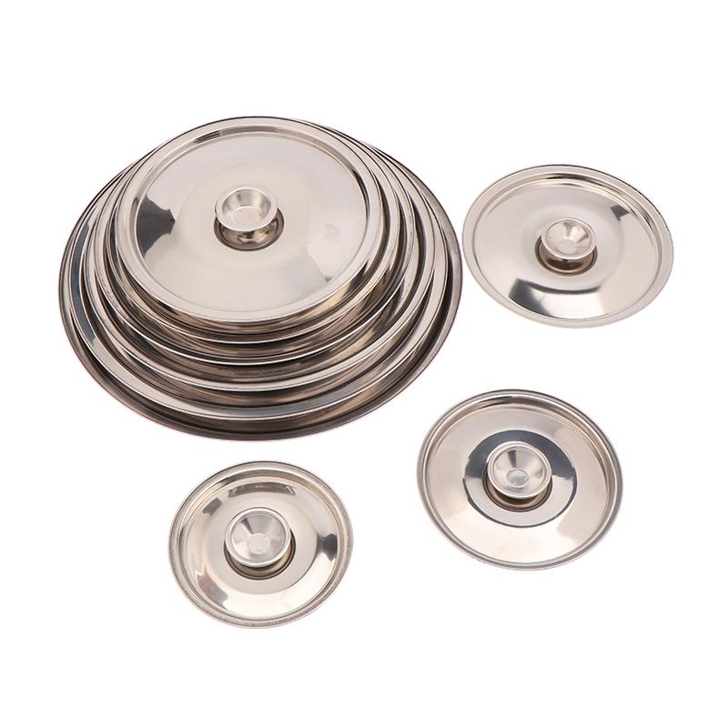 10-26Cm Round Pot Lid Thicken Stainless Steel Saucepan Cover Replacement Universal Kitchen Food Lid Kitchen Supplies