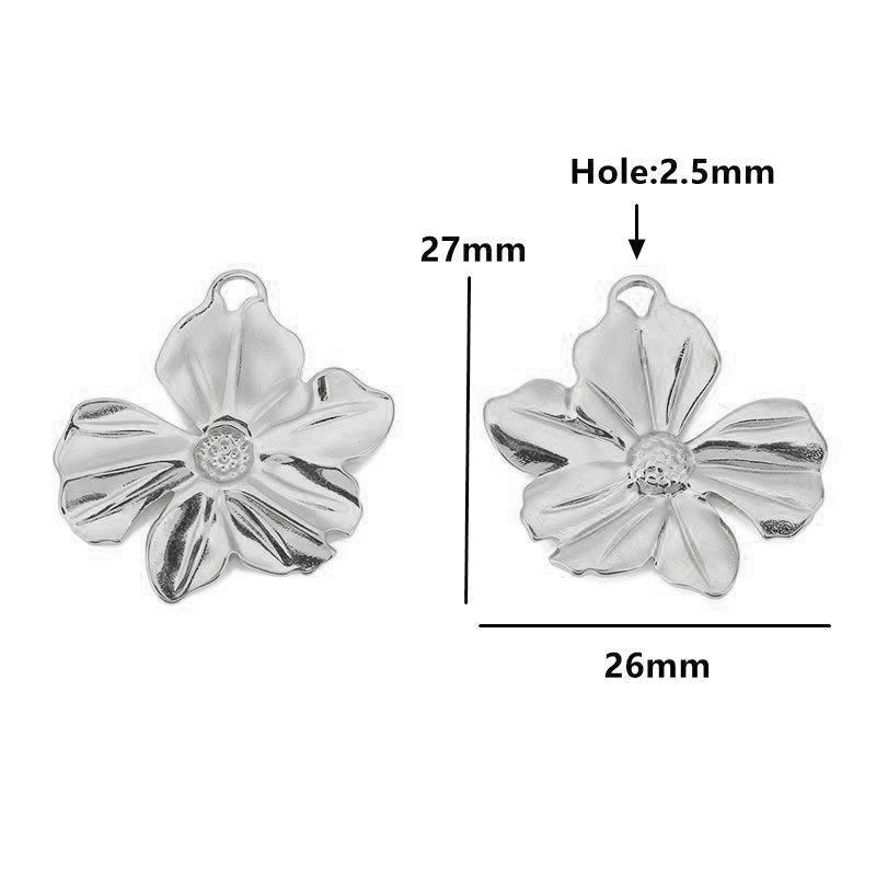 

4pcs Stainless Steel Vintage Sun Flower Heart Spiral Vortex Large Charm for DIY Earring Necklace Pendant Jewelry Making Supplies