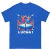 Lucha Šílenství! Vlastní trička pro profesionální wrestling pro muže a ženy (modrá a černá)