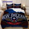 New Orleans Pelicans Bold Team Spirit Three-piece Set(1 * Duvet Cover + 2 * Pillowcase, Without core)Christmas Birthday Gift Bedding Set