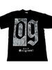 Men's Original Gangster T-Shirt - OG Urban Streetwear, Black Cotton Tee with Whi