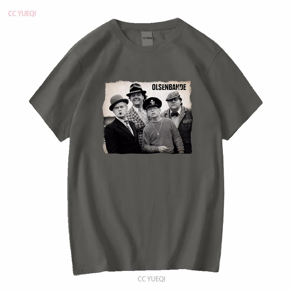 Olsenbande Egon Benny Kjeld Börge Yvonne Black T Shirt 552 vintage Washed Unisex Breathable Stretched Casual graphic Stylish