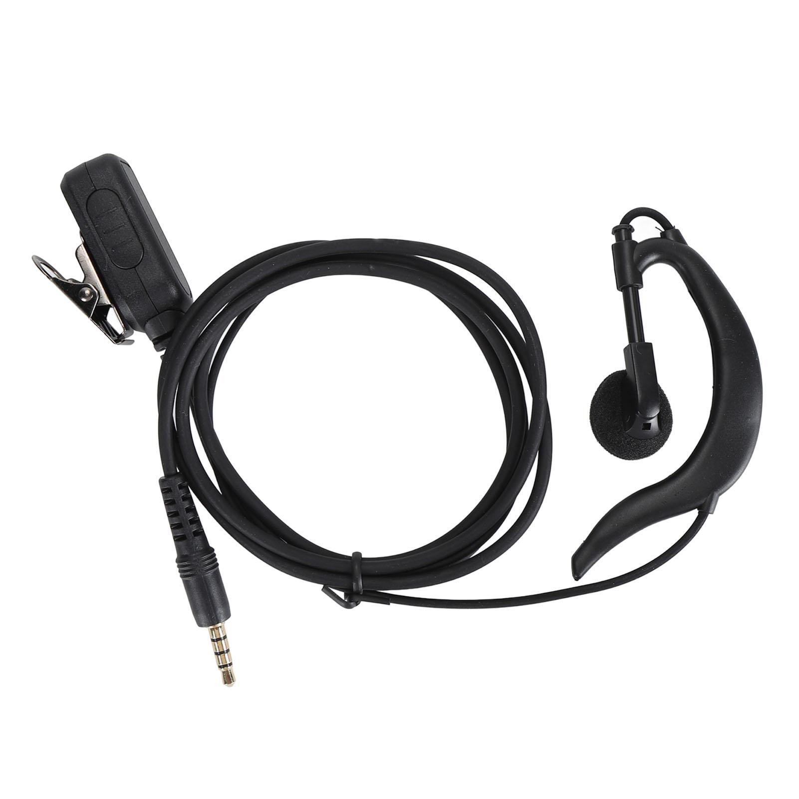 

3,5 мм наушники-заушники с кнопкой PTT, проводная гарнитура-заушник G-образной формы для Zello, для Voxer, для двухсторонней радиосвязи для