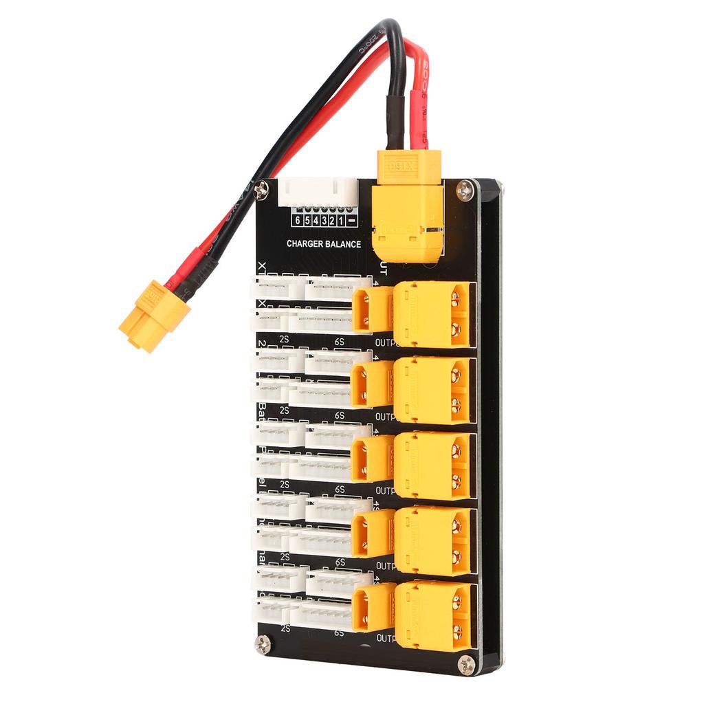 Battery Parallel Charging Board  Battery Charging Board Parallel XT30 XT60 Plug 2‑6S Lithium Batteries for IMAX B6