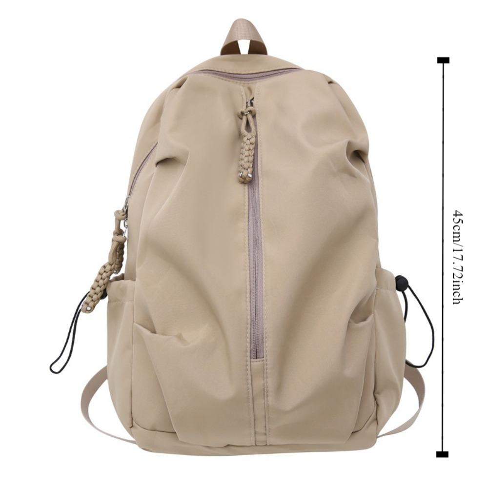 High Capacity Trendy Ins Backpack Polyester School Bags Cute Kawaii Casual Schoolbags  Unisex