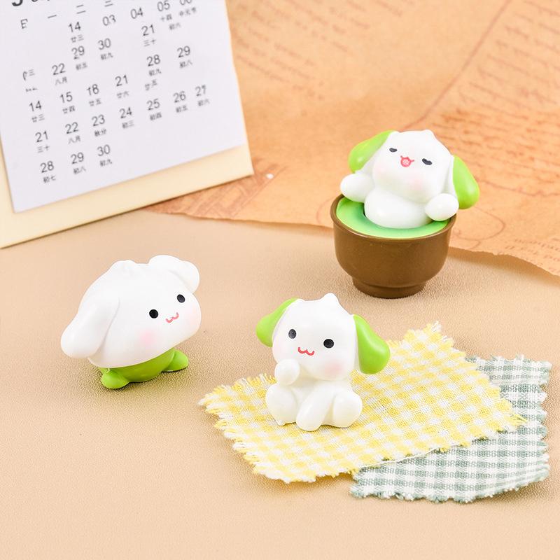 Cute Puppy Figurine Resin Diy Crafts Micro Landscape Desktop Small Ornaments Statue Decoration Mini Animal Statue