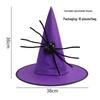 Black Spider Halloween Witch & Wizard Hat Costume Prop for Kids and Adults
