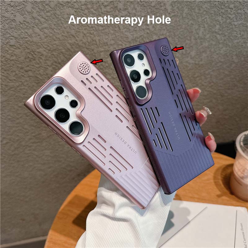 Pro Samsung Galaxy S24 S23 Ultra Aromaterapeutické Odvod Tepla Prodyšné Chladicí Pouzdro Proti Otiskům Prstů Zadní Kryt Shell