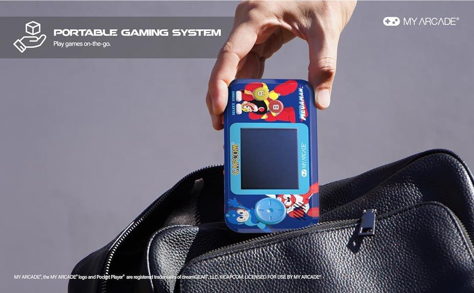 My Arcade Mega Man Pocket Player Pro: Portable Video Game System with 6 Games, 2.75-inch Color Display, Ergonomic Design