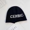 Korean Style Letter Embroidered Knitted Hat for Women Autumn and Winter Fashion  Versatile Woolen Hat  Warm Ear Protection  Cold Hat for Men