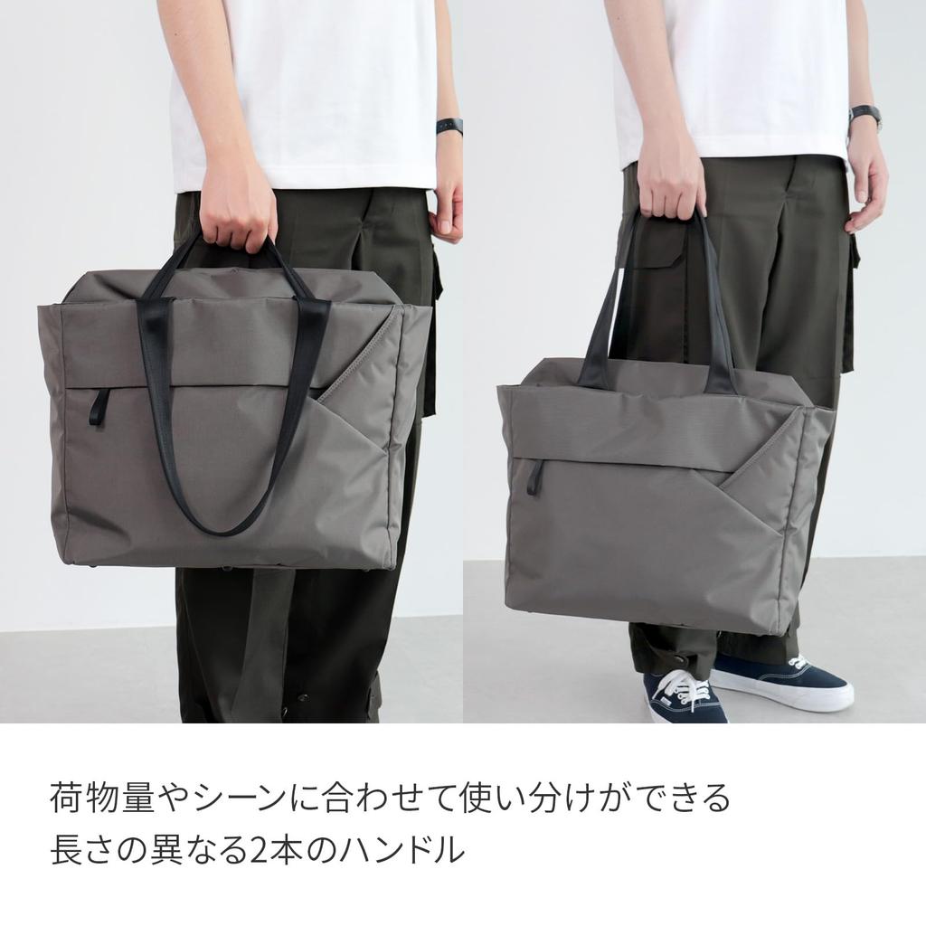 Tote Bag 22L B4 12 Pockets Multifunctional Commuting Business Trip Sephone 20412 Jet Black [Ace Gene] 14-inch 2-Way