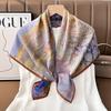 New Spring, Autumn and Winter Warm 91 Square Scarves Color Oil Painting Style Scarf Velvet Neck Scarf Shawl Women