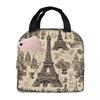 Borsa Termica per Pranzo Isolante Torre Eiffel Parigi Francia per Donne Bambini Scatole per Cibo Portatili Lunch Box Termico Borsa a Tote