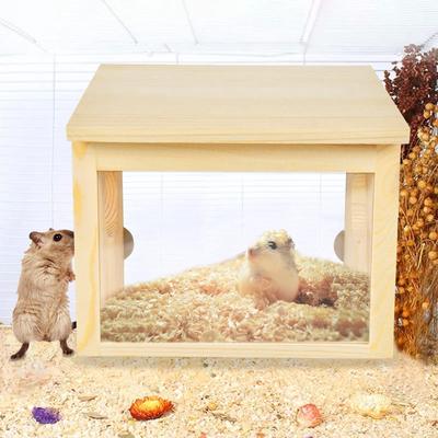 Hamster House Petit Animal Cachette Hutte Cabine Cage Jouet, Cachette Gerbille pour Gerbilles