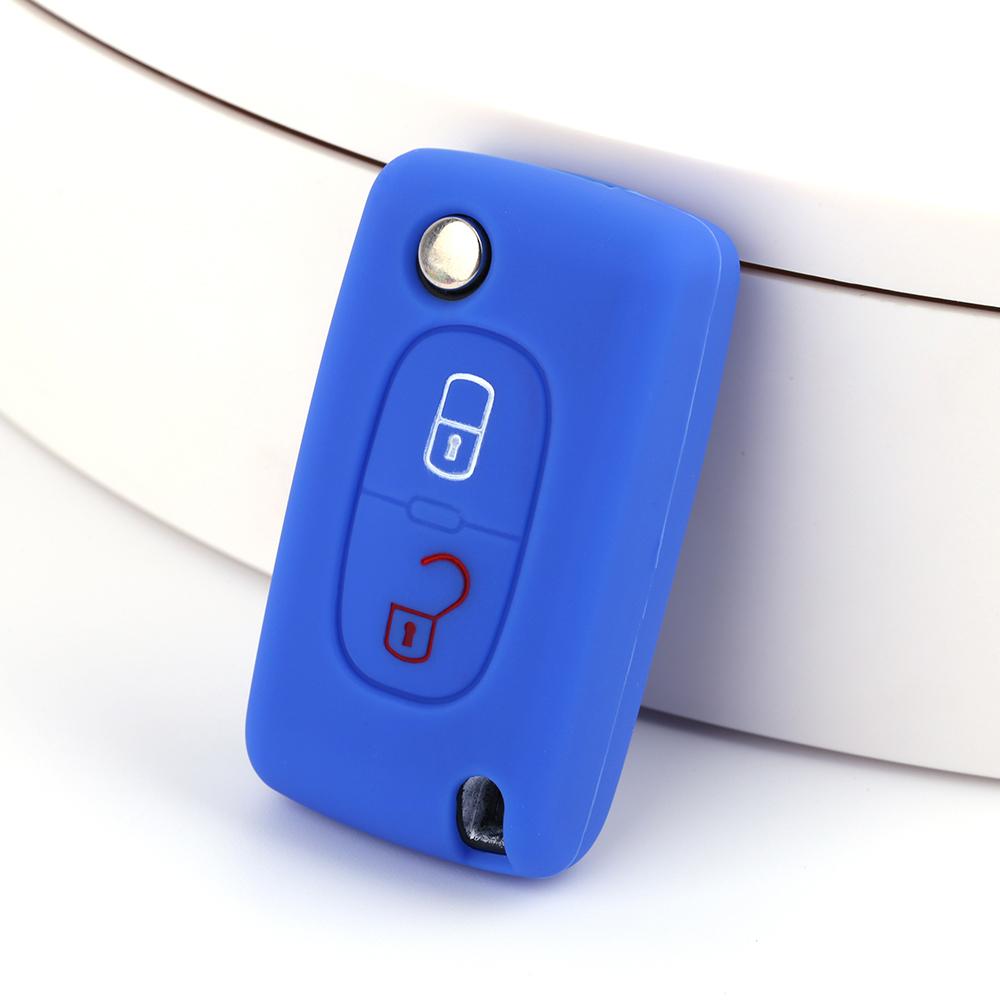 Silicone Car Key Cover for Peugeot 308 306 307 207 807 Citroen C2 C3 C5 C-Crosser C4 Picasso