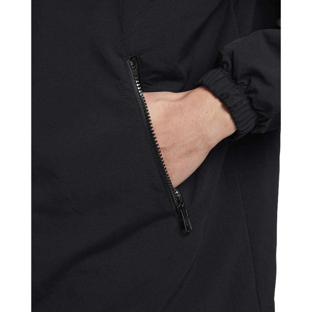 Nike Club Woven Zip Comfort Breathable Jacket Men Jackets Black White FB7398-010