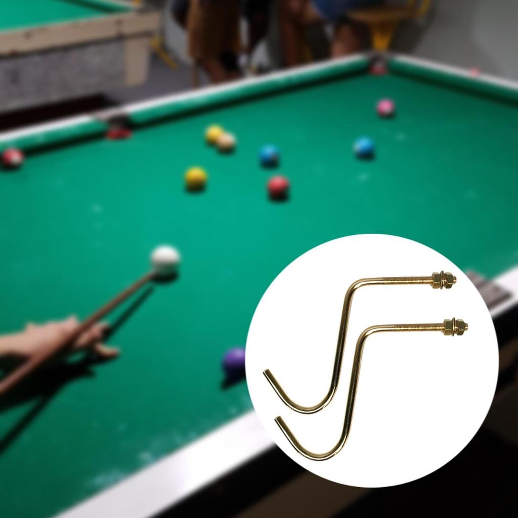 2 Piezas Ganchos para Tacos de Billar Snooker Puente Varilla Mesa de Billar