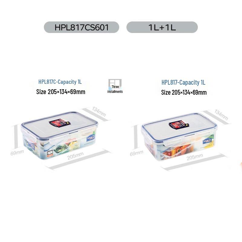 LockLock Plastic Divided Food Storage Container Set