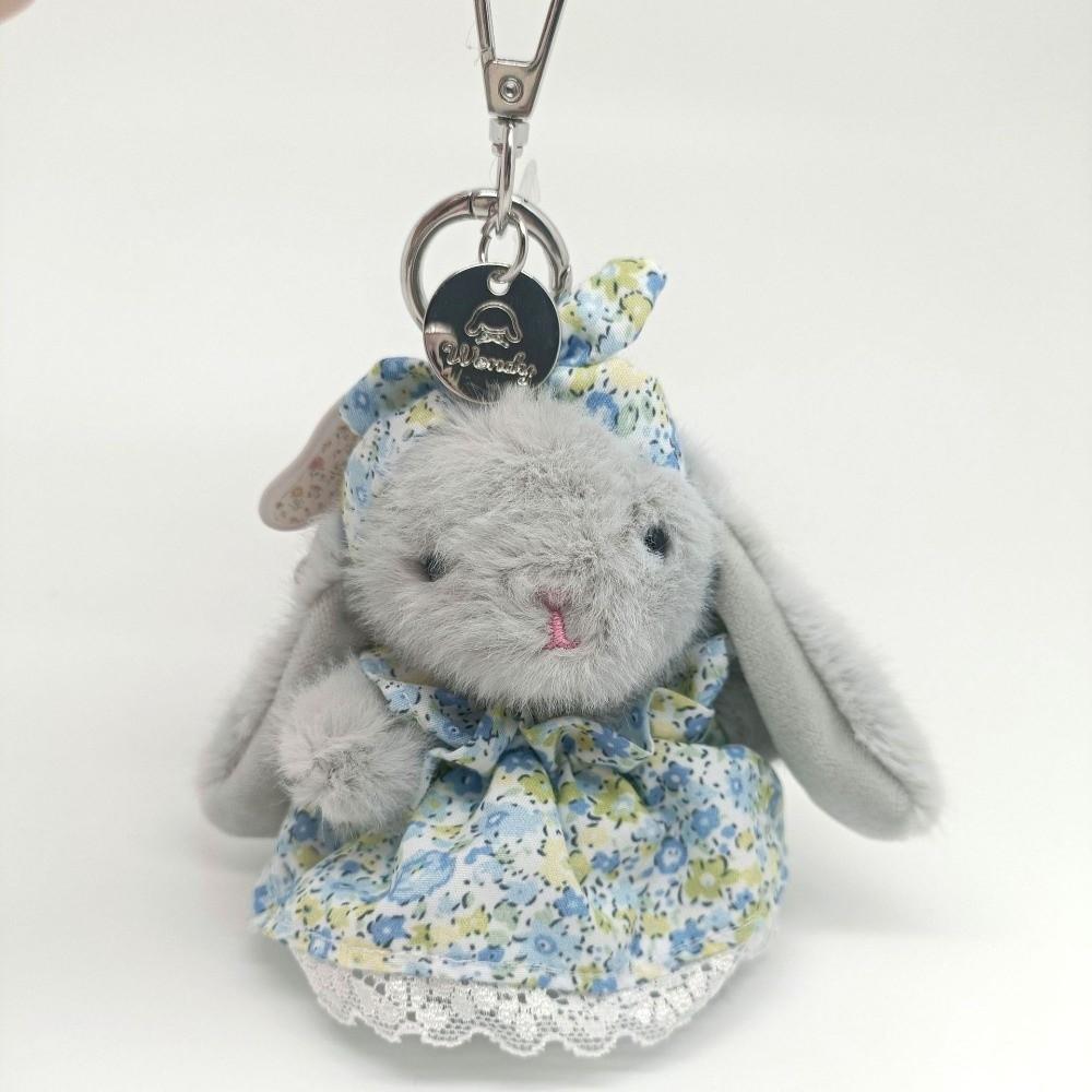 Cartoon Rabbit Plush Pendant Kawaii Rabbit Keychain Creative Doll Keychain Bag Charm