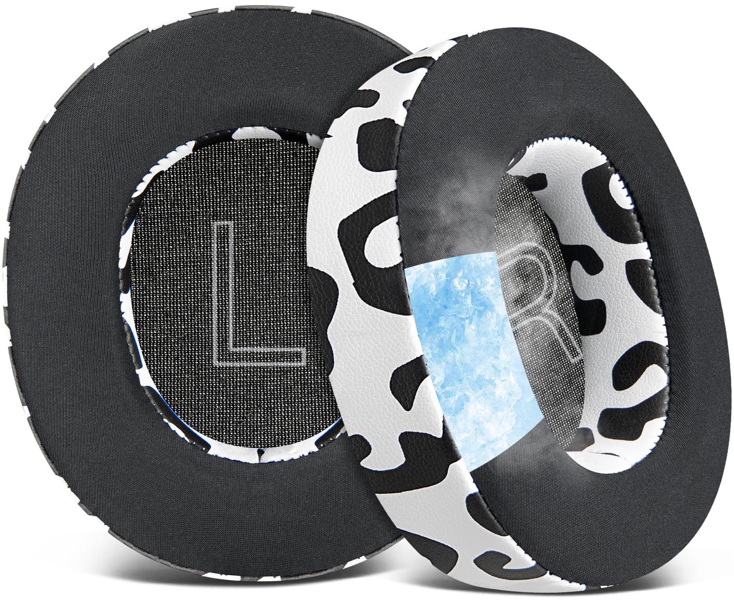 

SOULWIT Cooling Gel Ear Pads for Steelseries Arctis Nova Pro Nova Replacement Ear Steelseries Headset Foam Head Thick Cooling Pads Snow Leopard Print