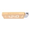 Projection Alarm Clock 3 Level Brightness LED Digital Clock with 180 degrees  Rotatable Projector USB Charger for