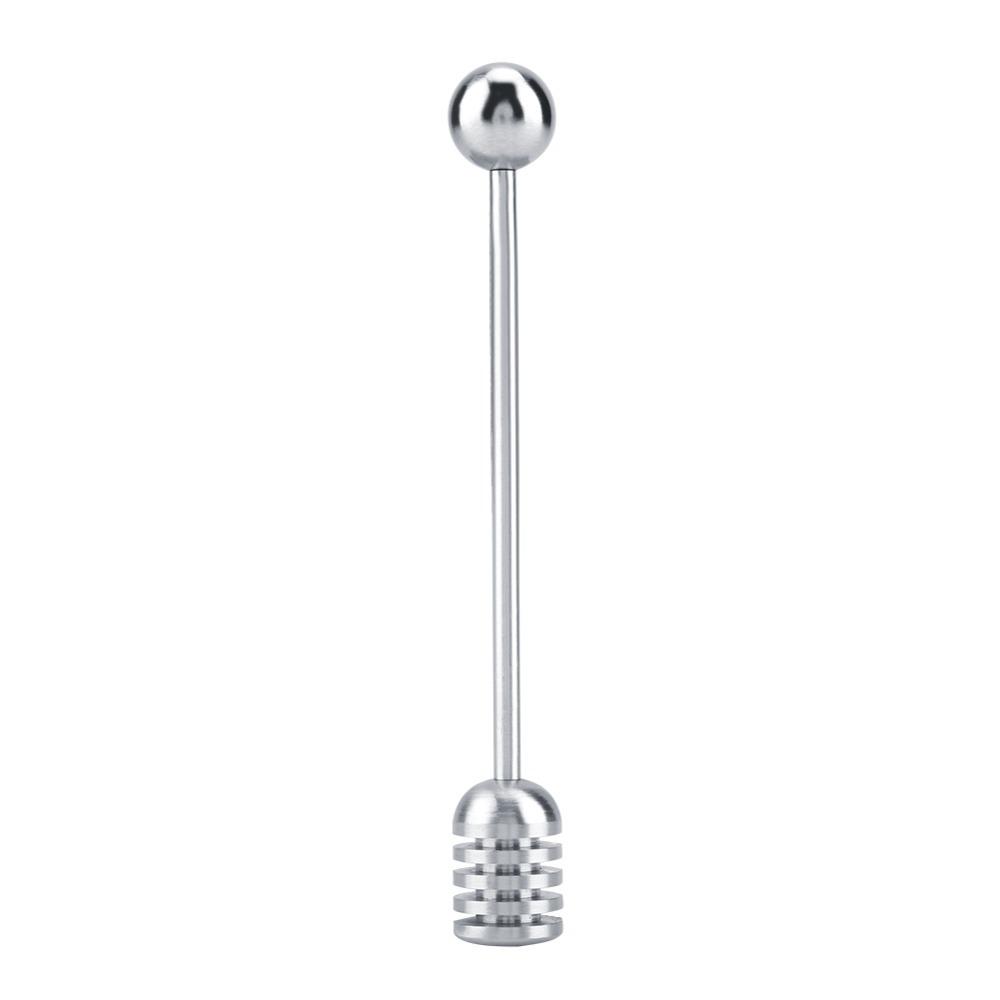 

Long Handle Honey Spoon One-Piece Design Rustless Honey Dipper Honey Stirrer Dessert Shop серебряный