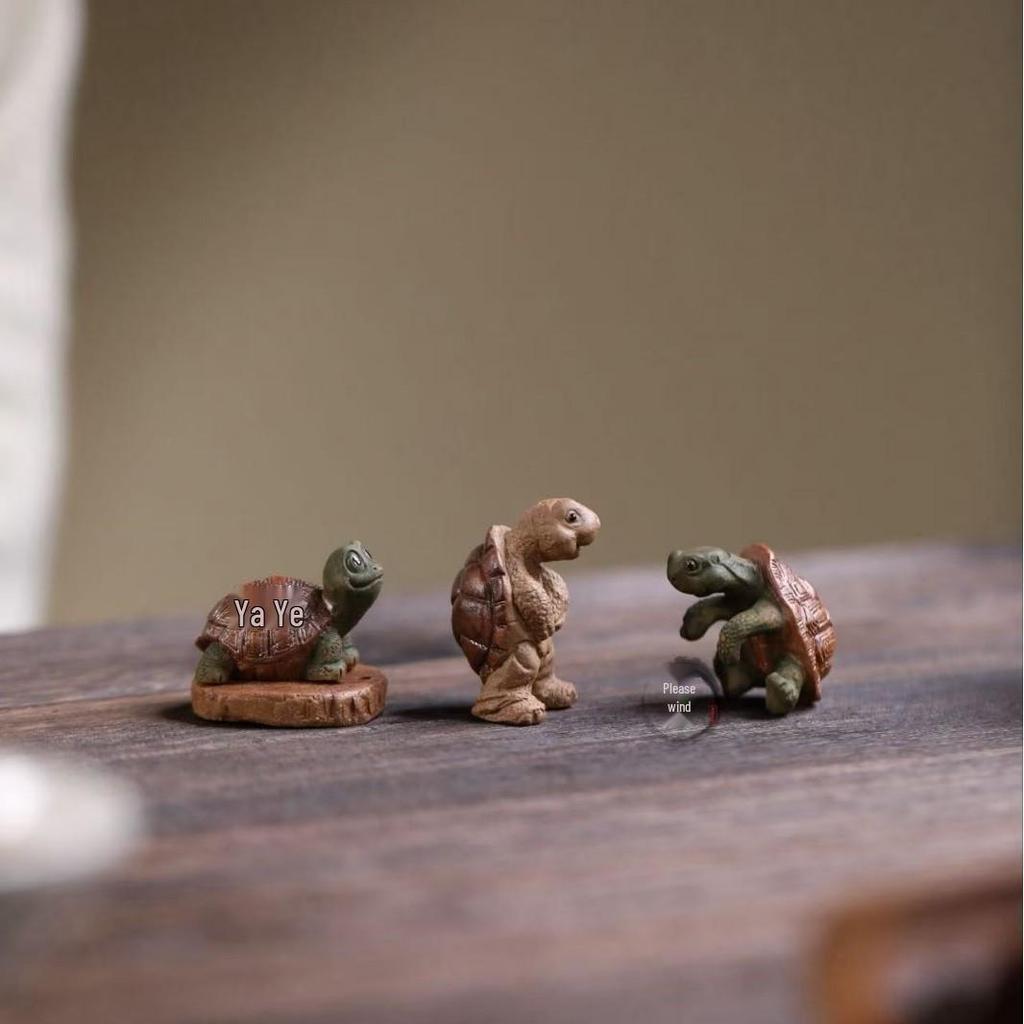 Yixing Zisha Turtle Tea Pet & Incense Holder Ornament