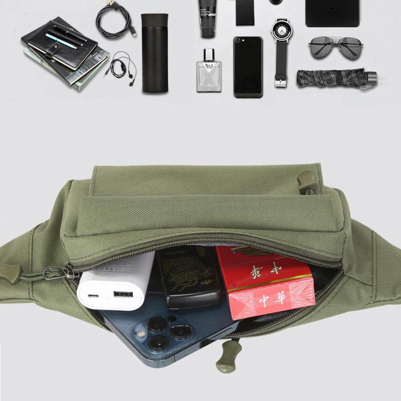 Men's Waist Bag Tactical Pouch Men Shoulder Belt Bags Hip Sack Oxford Cloth Belly Waterproof Banana Male Fanny Pack for Phone