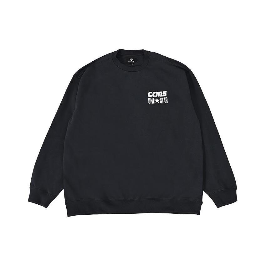 Converse CONS One Star Crew Sweatshirt Asia Sizing  Black  Men s 10026900-A03 L